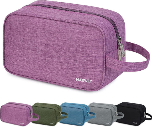 Narwey Travel Toiletry Bag for Women and Men Traveling Dopp Kit Makeup Bag Organizer Cosmetic Bag Make Up Bag Toiletries Bag for Accessories (Dark Purple)
