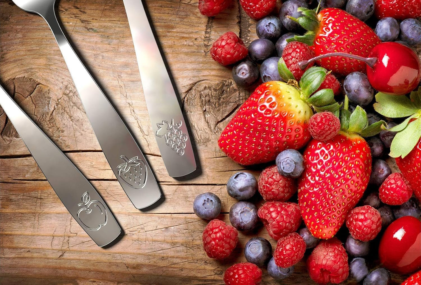 Stainless Steel Kids Silverware Set - Child Safe Flatware - Kids Utensil Set - Metal Kids Cutlery Set (15 - Piece)