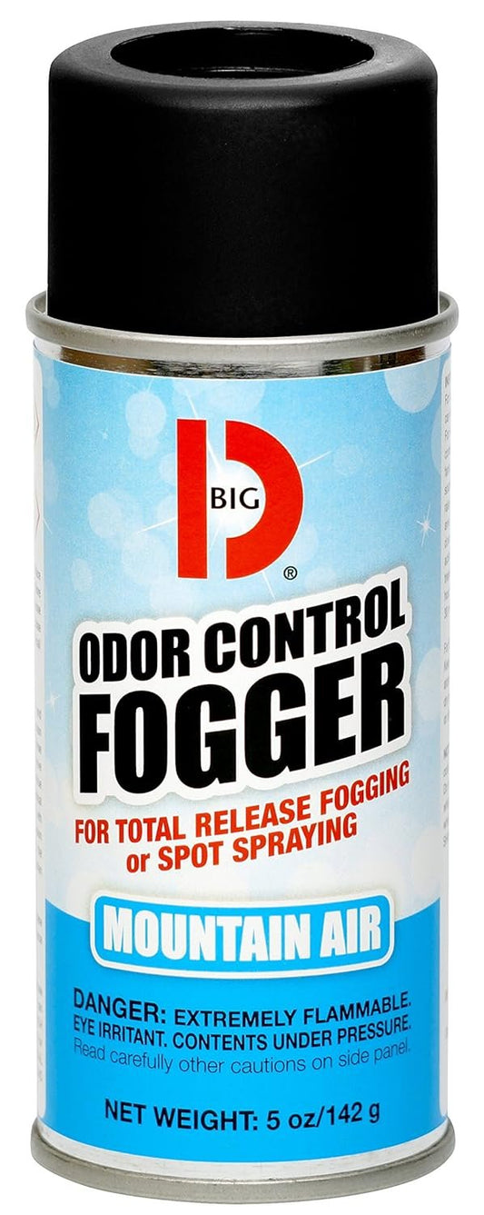 Big D 344 Odor Control Fogger, Mountain Air Fragrance-Kills odors from fire, flood, decomposition, skunk, cigarettes, musty smells-Ideal for use in cars, property management, hotels,5 oz (Pack of 12)
