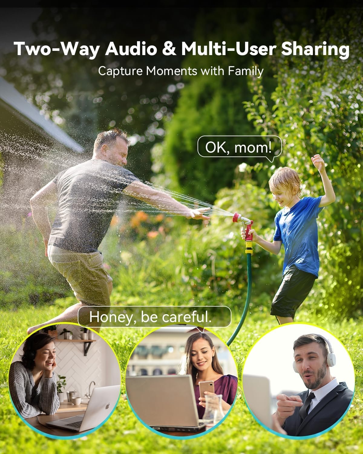 blurams 2K Security Camera Outdoor, 360° PTZ Cameras for Home Security Outside with Motion Detection Tracking, Color Night Vision, Two-Way Audio, IP66 Weatherproof, 2.4GHz Wi-Fi, Works with Alexa
