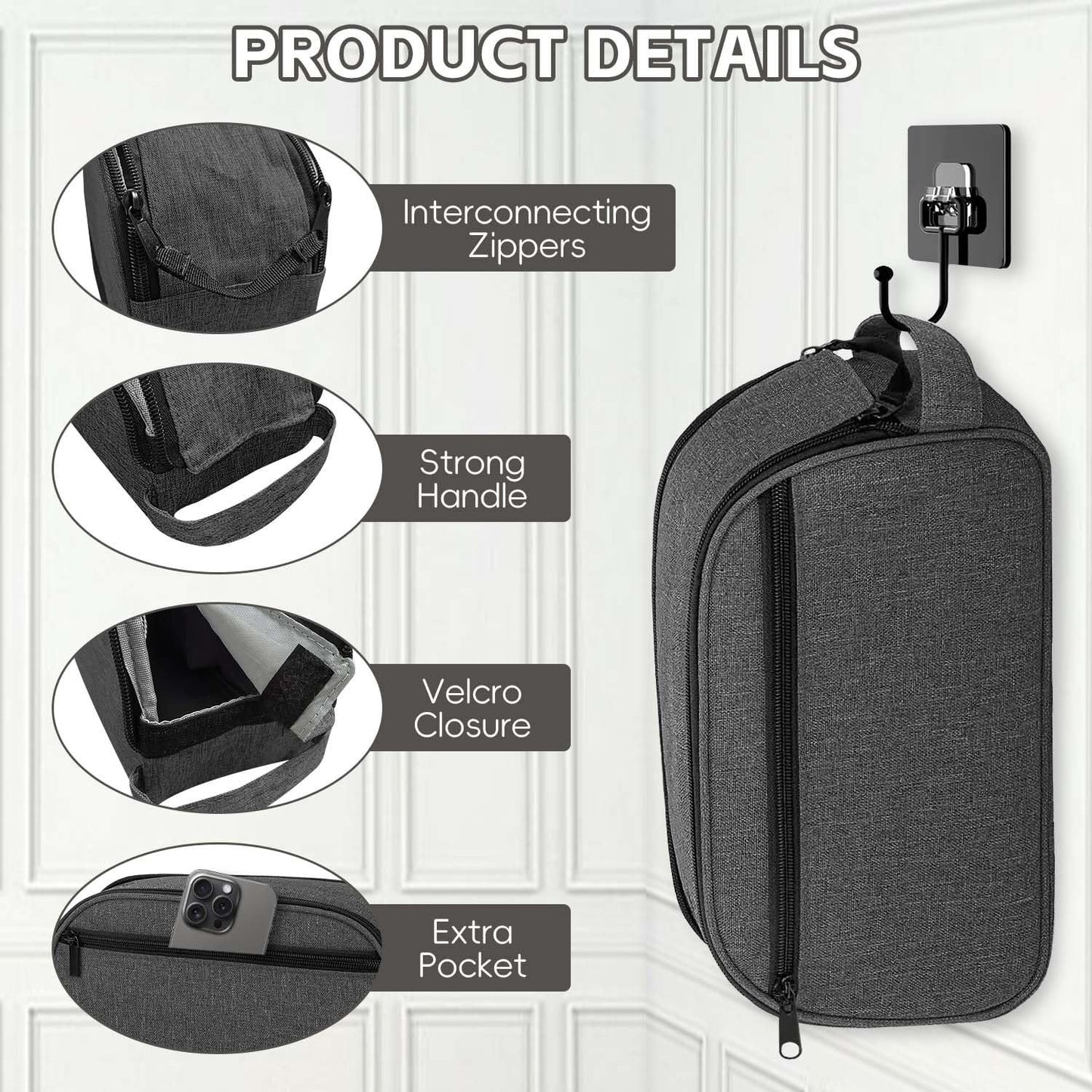 Tiny Chou CPAP Travel Bag Compatible with ResMed AirMini Machine & Accessories, Portable CPAP Equipment & Supplies Carrying Bag, Compact CPAP Organizer Storage Bag with Compartments,Black (Bag Only)
