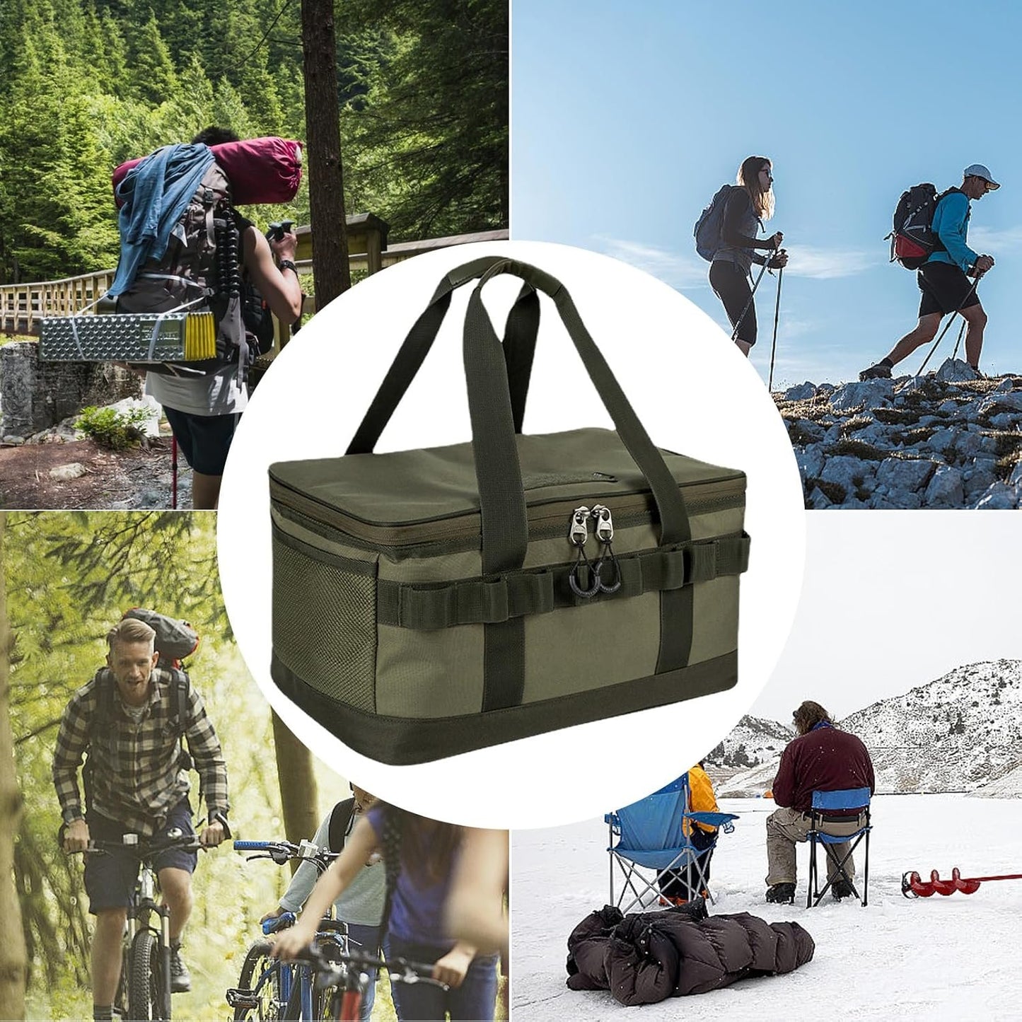Camping Organizer Bag | 20L Utility Tote Bag with Handle | Camping Tote for Storage, Camping and Travel, Trunk Bag for Moving, College Dorm, Outdoor Bag Lvtfco
