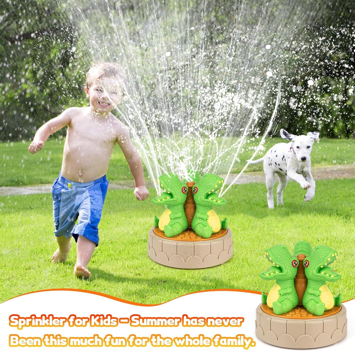 Sprinkler Toy, Splash Play Toys, Sprinkler for Children, Outdoor Sprinkler Toy, Dino Water Sprinkler, Sprinkler Toy for Children, Sprinkler Toy, for Backyard, Garden