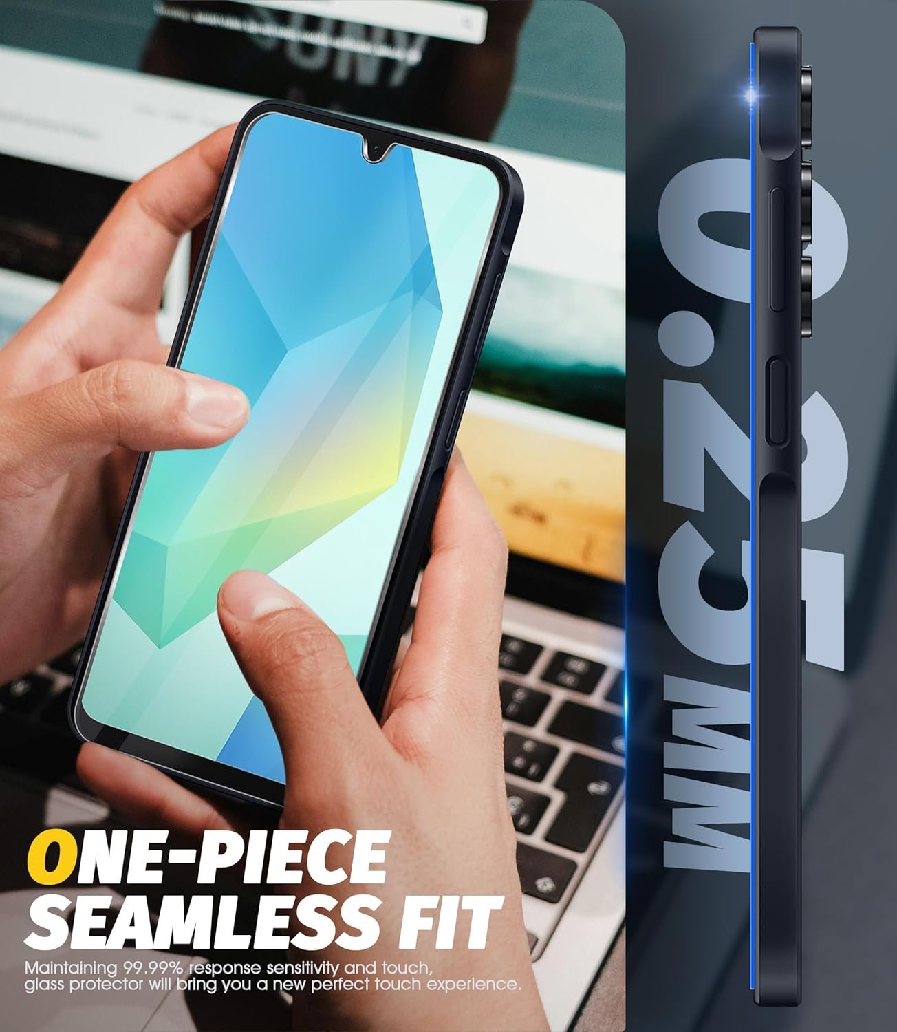 (4 Pack) Orzero Compatible for Samsung Galaxy A16 5G / 4G 6.7 inch Tempered Glass Screen Protector, 2.5D Arc Edges 9 Hardness High Definition Anti-Scratch Bubble-Free