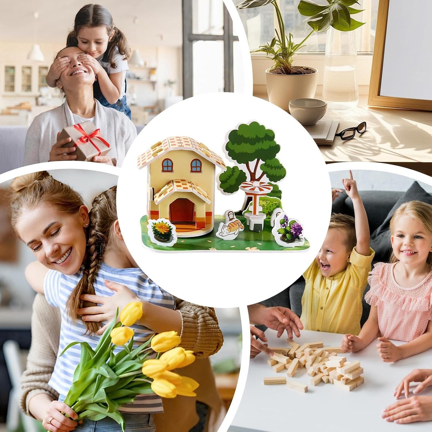 Kids Three-Dimensional Puzzle Kit, Educational Miniature Scene Puzzle Toy, 4.72 Inches, Interactive Early Learning Activity for Boys, Girls, Home Play, Creativity Development