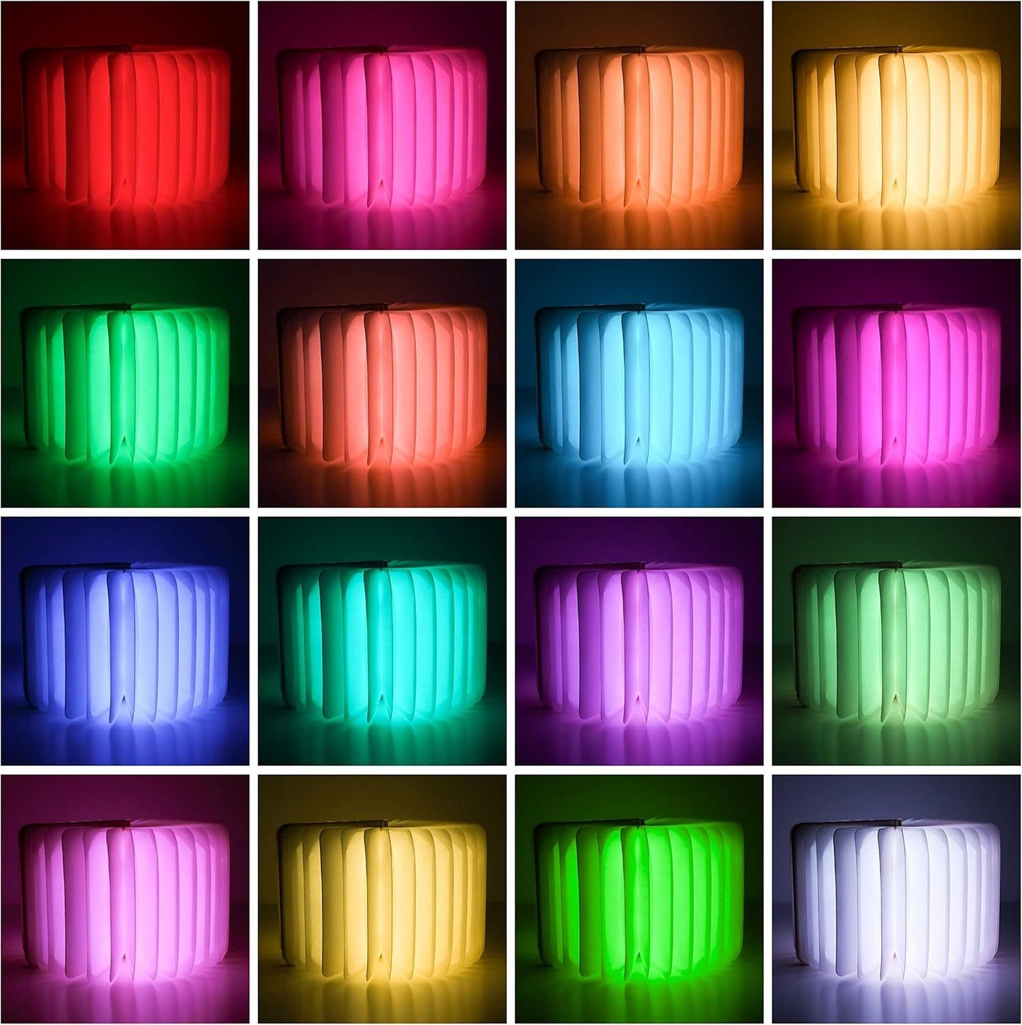 BONNYCO LED Folding Wooden Book Lamp with Remote Control 16 Colours and Timer Lamp Book Decorations Home, Bedroom and Office | Original Gift Idea for Women and Men for Birthday Christmas