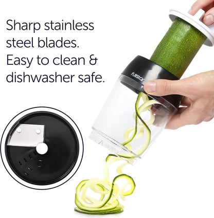 Vegetable Spiralizer Vegetable Slicer - Zucchini Spiralizer Zoodles Noodles Maker - Veggie Carrot Cucumber Slicer Spiral Cutter Pasta Spaghetti Maker - Kitchen Tools & Gadgets (4-in-1)