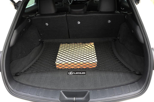 Floor Style Automotive Elastic Trunk Mesh Cargo Net for Lexus UX F Sport Luxury 2019-2023 - Premium Trunk Organizer and Storage - Luggage Net for Crossover - Best Car Organizer for Lexus UX