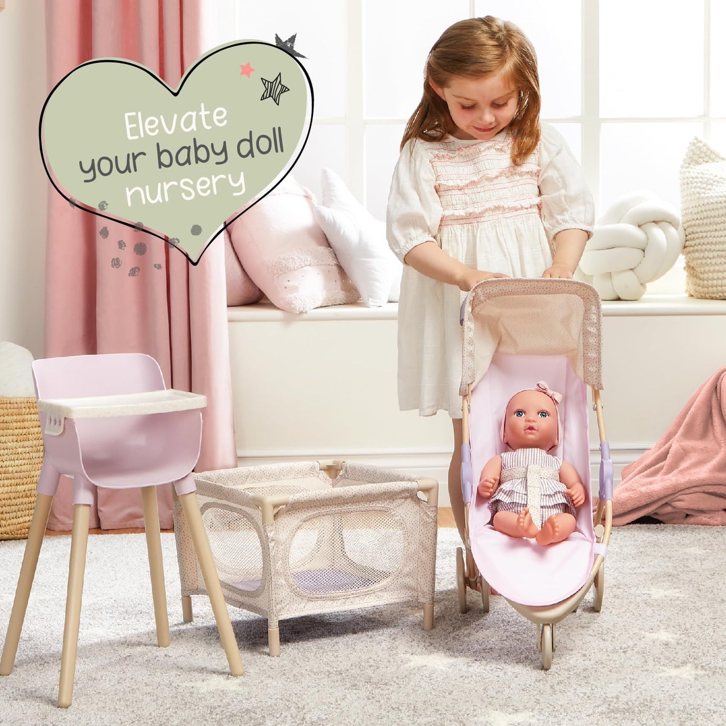 LullaBaby 14-inch Washable Soft Body for Real Water Play Doll - Blond Hair & Tub Accessories - Toddler Toys - Kids Ages 2 Years Old & Up - Plush Baby Bath Doll-Boy, Multicoloured, LBY7277Z