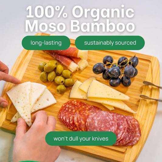 Greener Chef Extra Large Bamboo Cutting Boards for Kitchen (Small (12 x 9 Inches))