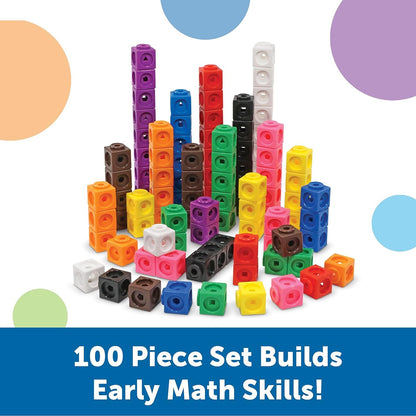 Learning Resources Mathlink Cubes, Set of 100 Cubes