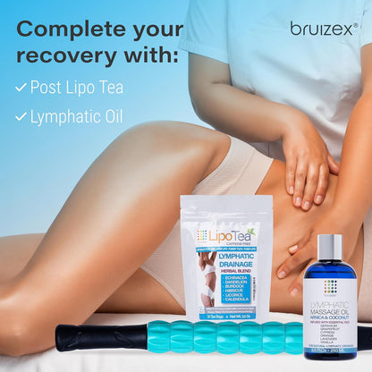 Liposuction Massager Roller for Lymphatic Massage and Drainage I Post Surgery Recovery After 360 Lipo, Tummy Tuck, BBL I Works with lipofoam, Foam Pads, Compression Garment, Pillow, Faja by Bruizex