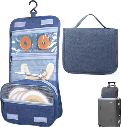 Ostomy Colostomy Travel Bag,Hanging Organizer Bag Accessory Storage Bags Pouch for Ostomy Supplies (Blue)