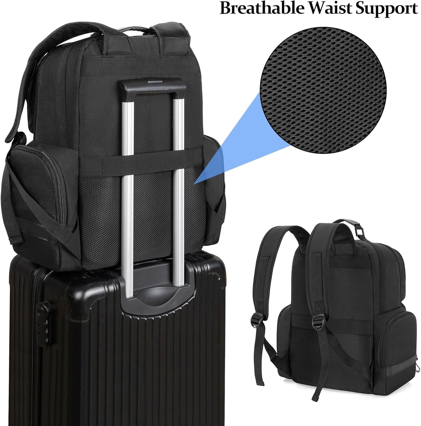 PGmoon Console Backpack Compatible with PlayStation 5/PS5 Slim/PS5 Pro, Travel Carrying Case Bag with Protective Liner, Fits 15.6’’ Laptop, Controllers and Most Gaming Accessories (Patent Design)