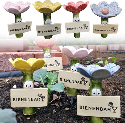 Insect Drinkers–Fascinating Drinkers for Wild Bees and Insects, Flower Shaped Bee Drinking Station Feeding, Insect Watering Cups, Butterfly Water Feeder, for Outdoor Garden Yard Decor (2PC)