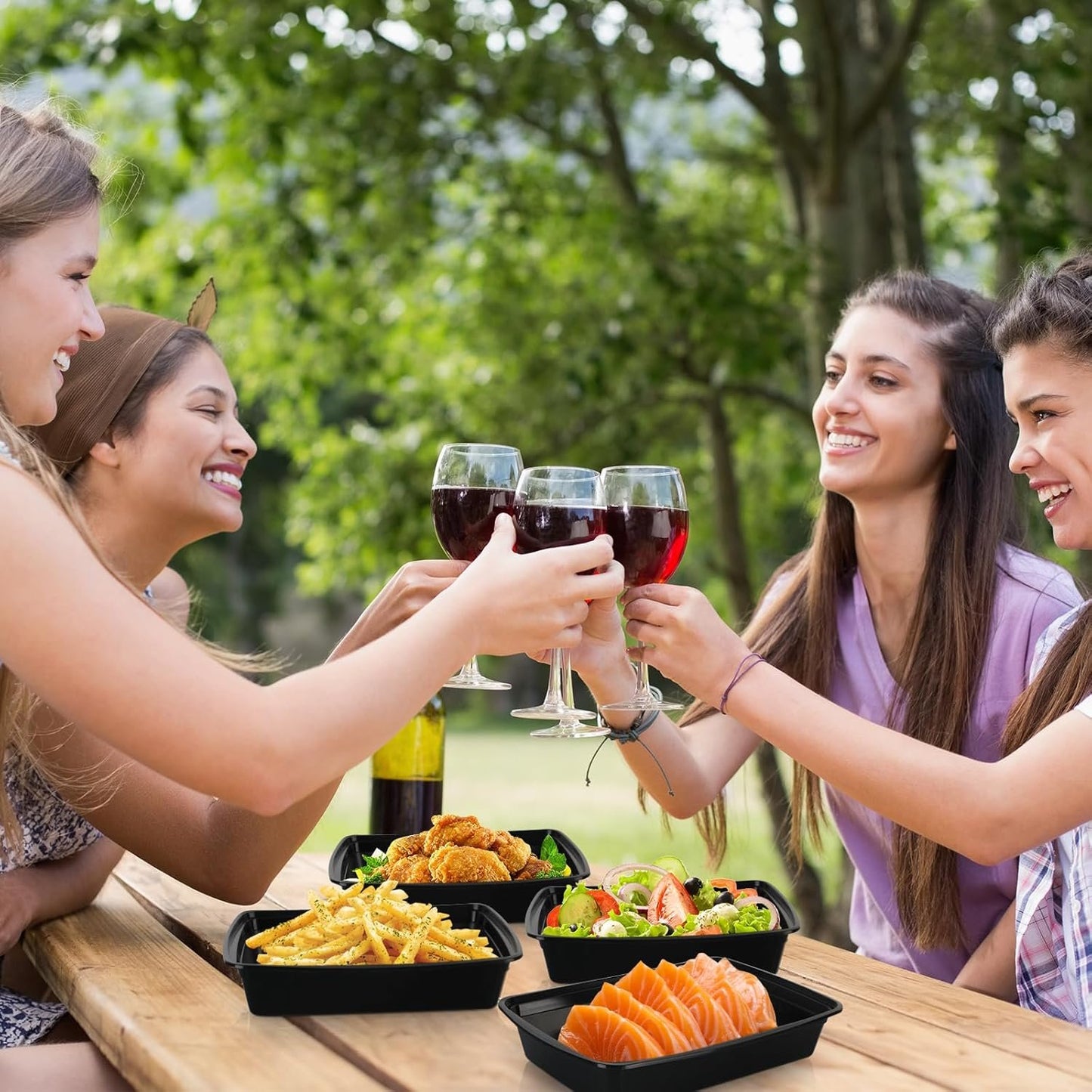 50 Pack Meal Prep Containers with Lids 38oz - Plastic Food Storage Containers with lids - Disposable Take out Containers with Lids for Meal Prep - BPA Free, Microwave/Dishwasher/Freezer Safe