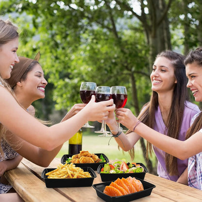 50 Pack Meal Prep Containers with Lids 38oz - Plastic Food Storage Containers with lids - Disposable Take out Containers with Lids for Meal Prep - BPA Free, Microwave/Dishwasher/Freezer Safe