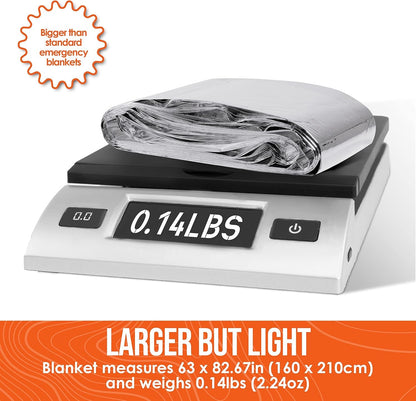 Go Time Gear Emergency Blankets for Survival (4 Pack), Mylar Emergency Survival Gear for Home, Camping, Hiking & Outdoor Survival Kits, Stay Warm, Dry, & Safe with Our Compact Space Blanket