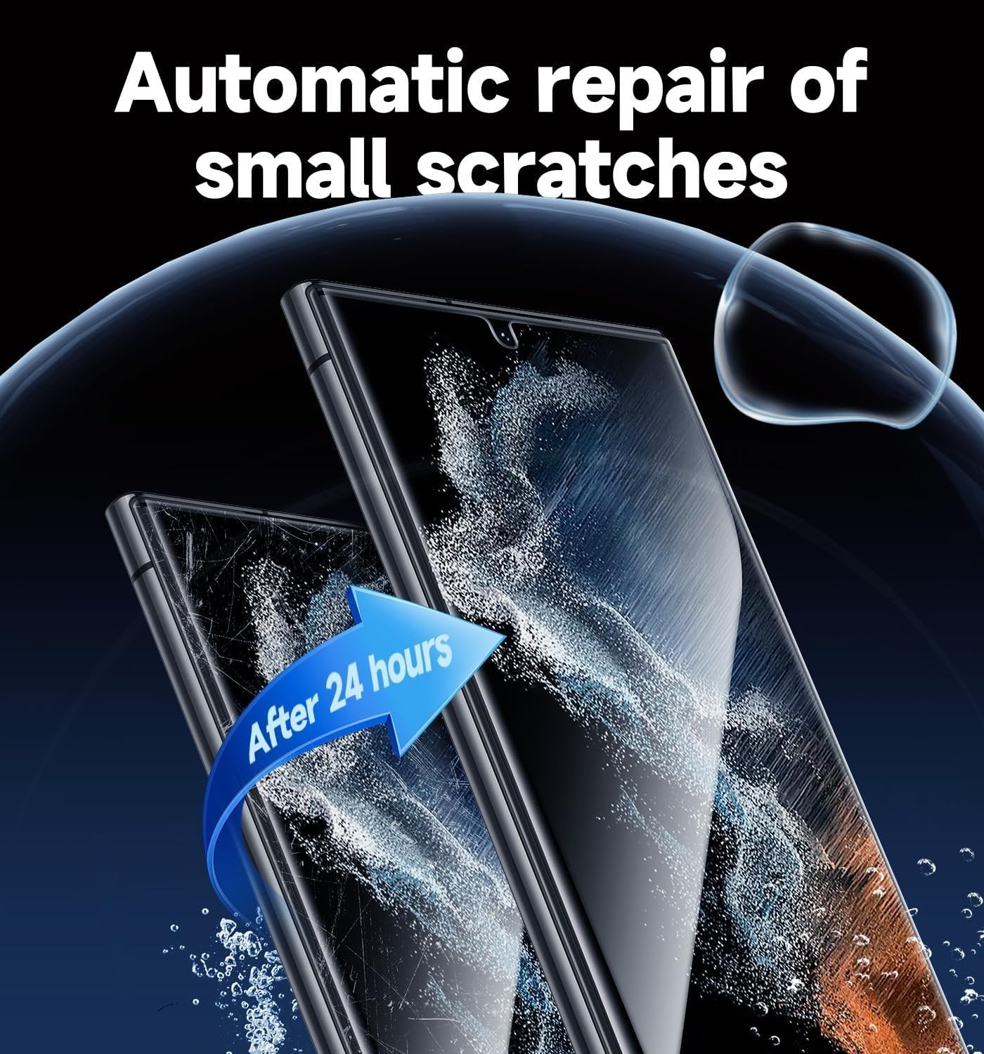 MAGIC JOHN 2 Pack for Samsung Galaxy S22 Ultra Screen Protector [Ceramic film] Not Glass 6.8 inch,[100% Fingerprint ID Compatible] Easy Installation Tray, 3D Curved, Bubble Free, HD Clear, Case Friendly