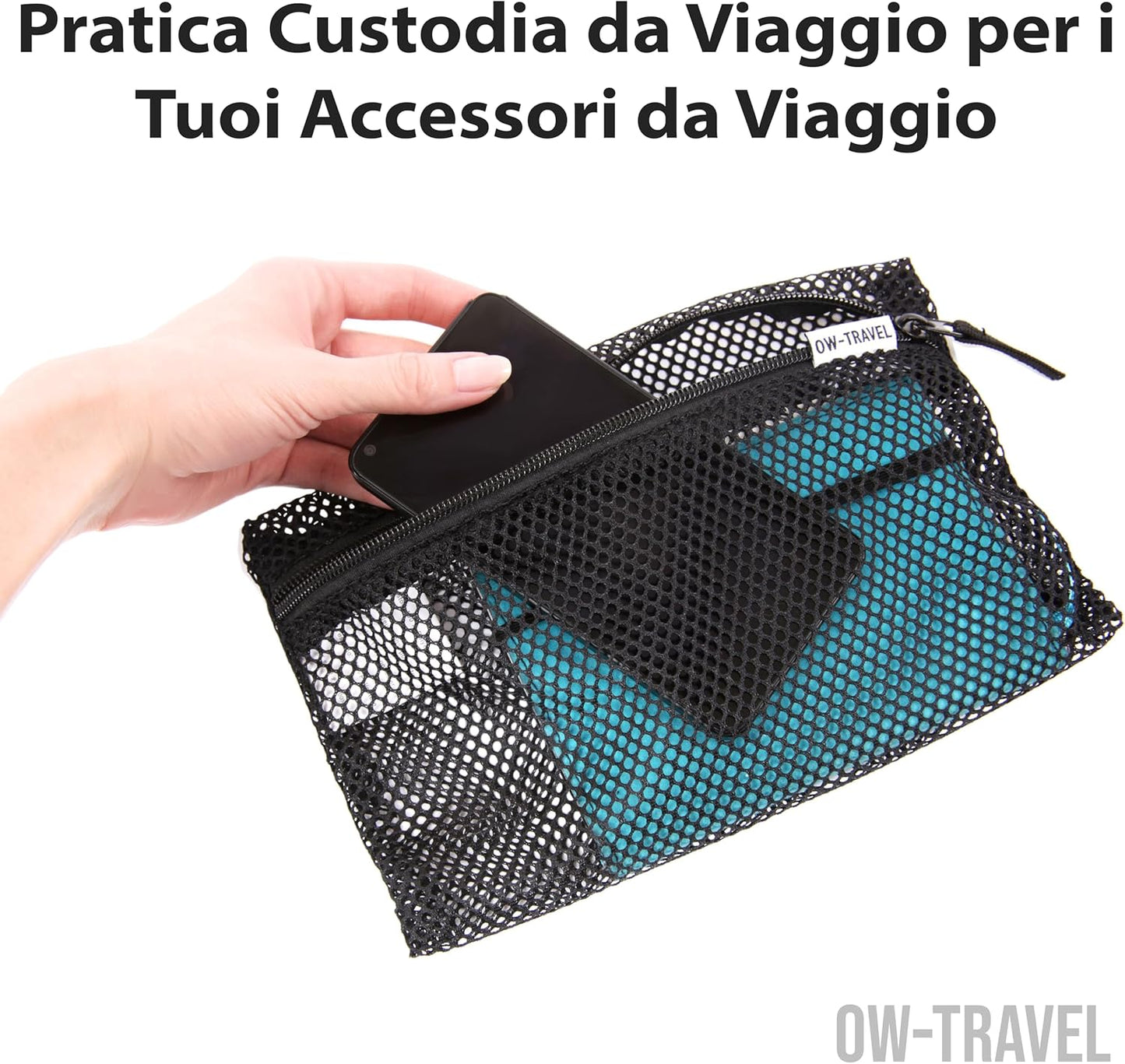 OW-Travel Travel Organizer Suitcase Set, Suitcase Organizer, Storage Bags for Suitcases. Packing Cubes Set Organizer Suitcase, 2) Black, Double Zipper Packaging Bags, Internal Stitching Finished