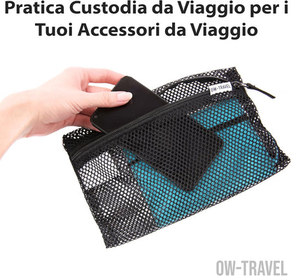 OW-Travel Travel Organizer Suitcase Set, Suitcase Organizer, Storage Bags for Suitcases. Packing Cubes Set Organizer Suitcase, 2) Black, Double Zipper Packaging Bags, Internal Stitching Finished