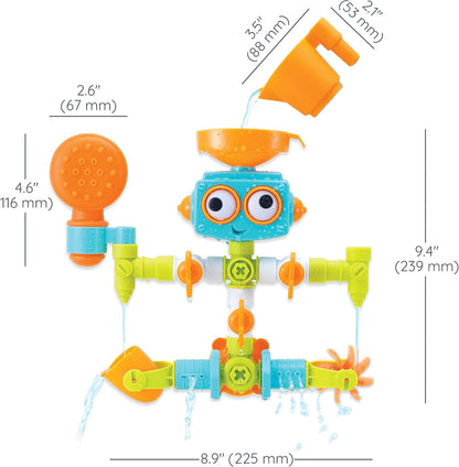 Infantino 217025 Sensory Plug & Play Plumber Toy Exploration and Learning Cause and Effect 16 Piece Bath, Multicolour