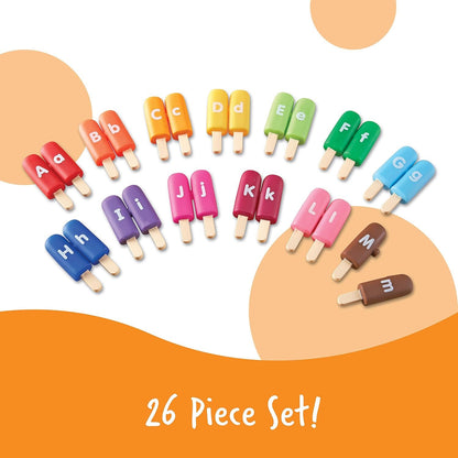 Learning Resources Smart Snacks Alpha Pops - 26 Double Sided Pieces, Ages 2+ Alphabet Learning and Fine Motor Skills Toy, Develops Letter Recognition, ABC Toys for Kids