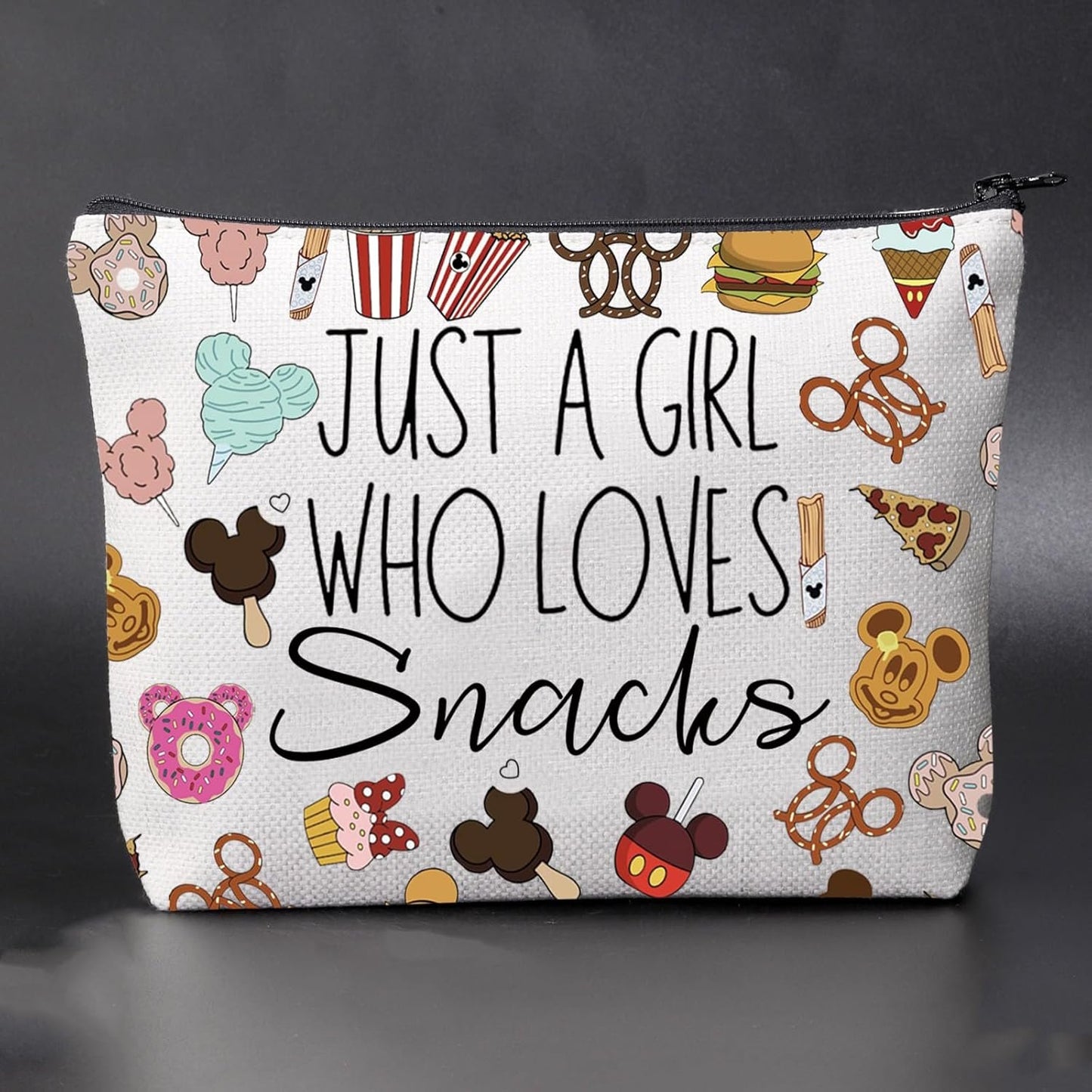 Magical Kingdom Snack Makeup Bag Travel Toiletry Bag Family Trip Snacks Food Lover Gift (Snacks)