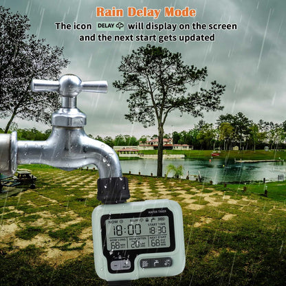 Johgee Garden Sprinkler Timer for Watering Garden Computer Watering IPX5 Automatic Water Timer Easy Control