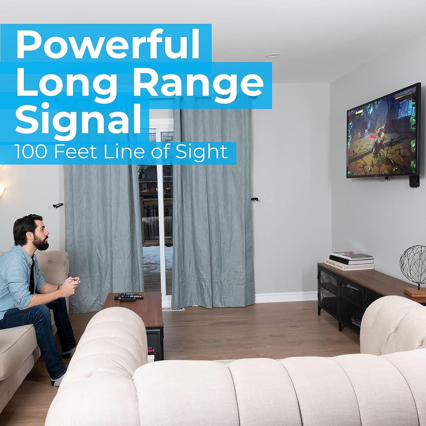 Nyrius Aries Pro Wireless HDMI Transmitter and Receiver to Stream HD 1080p 3D Video from Laptop, PC, Cable, Netflix, YouTube, PS4, Drones, Pro Camera, to HDTV/Projector/Monitor (NPCS600)