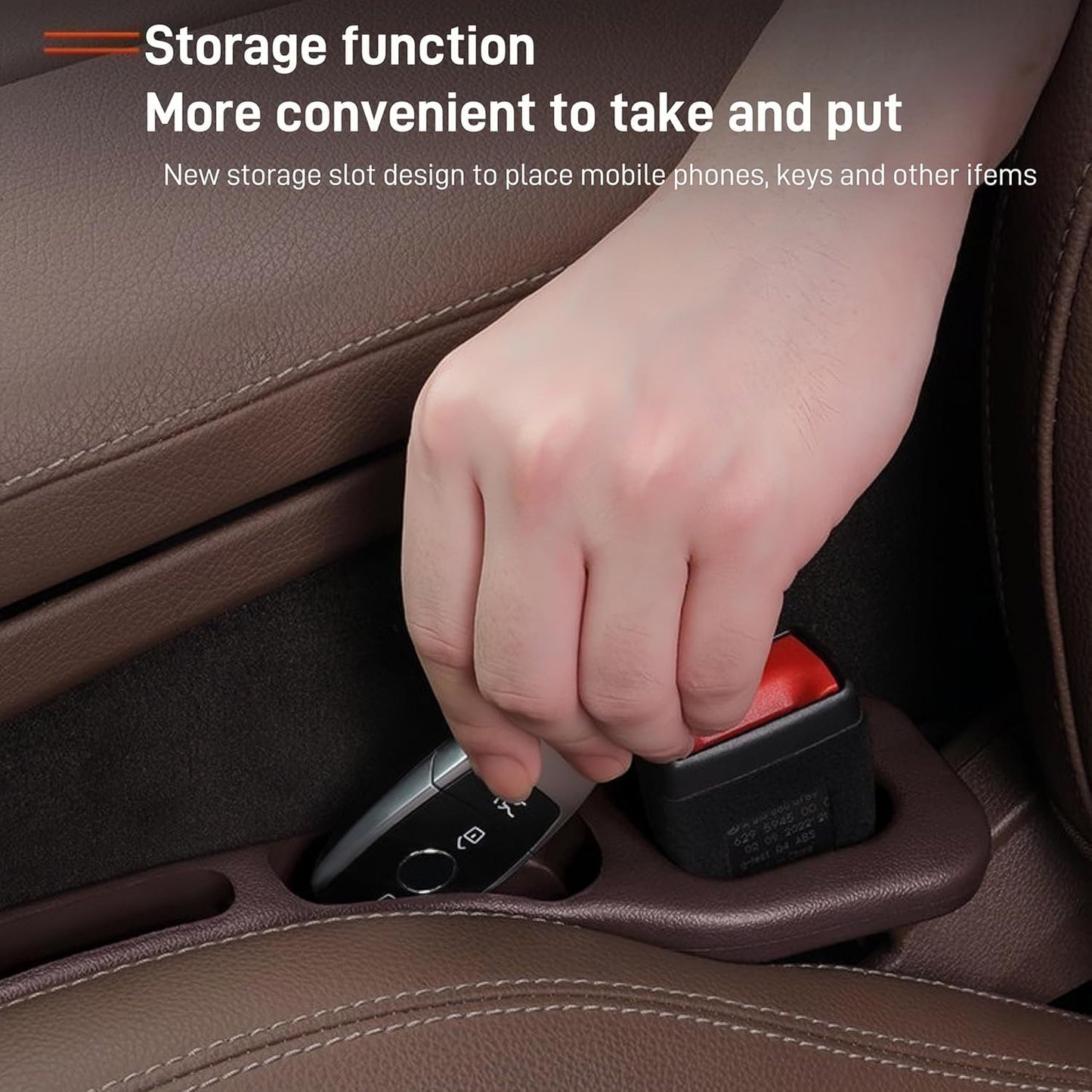 Car Seat Gap Filler of 2, 2025 Upgraded Car Seat Gap Organizer Storage Box,Fills The Gap Between The Seat And Console To Prevent Items From Falling Out, Suitable For Cars, SUV and Trucks (Black)