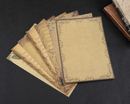 Yoption 56 Sheet Vintage Stationery Paper, Antique Old Fashion Writing Paper for Invitations, Scrapbooking, Penpal, Calligraphy, 7 Design (Writing Stationery Paper Letter Set)
