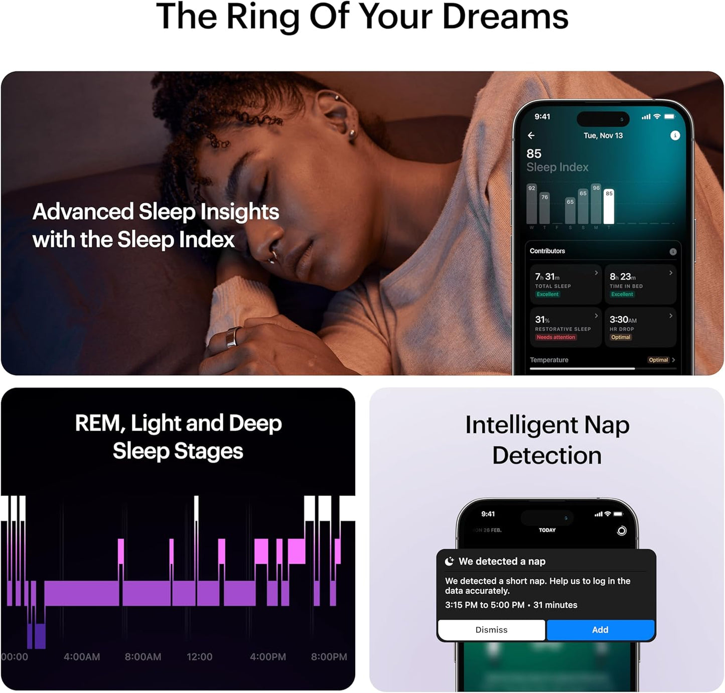 Ultrahuman Ring AIR-Smart Ring Activity Tracker, Size First with Ultrahuman Sizing Kit,Sleep Tracker,Smart Ring for Men/Women,Fitness Tracker