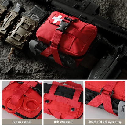 LIVANS Tactical EMT Pouch, Rip Away Molle Medical Pouches IFAK Tear-Away First Aid Kit Emergency Survival Bag for Travel Outdoor Hiking