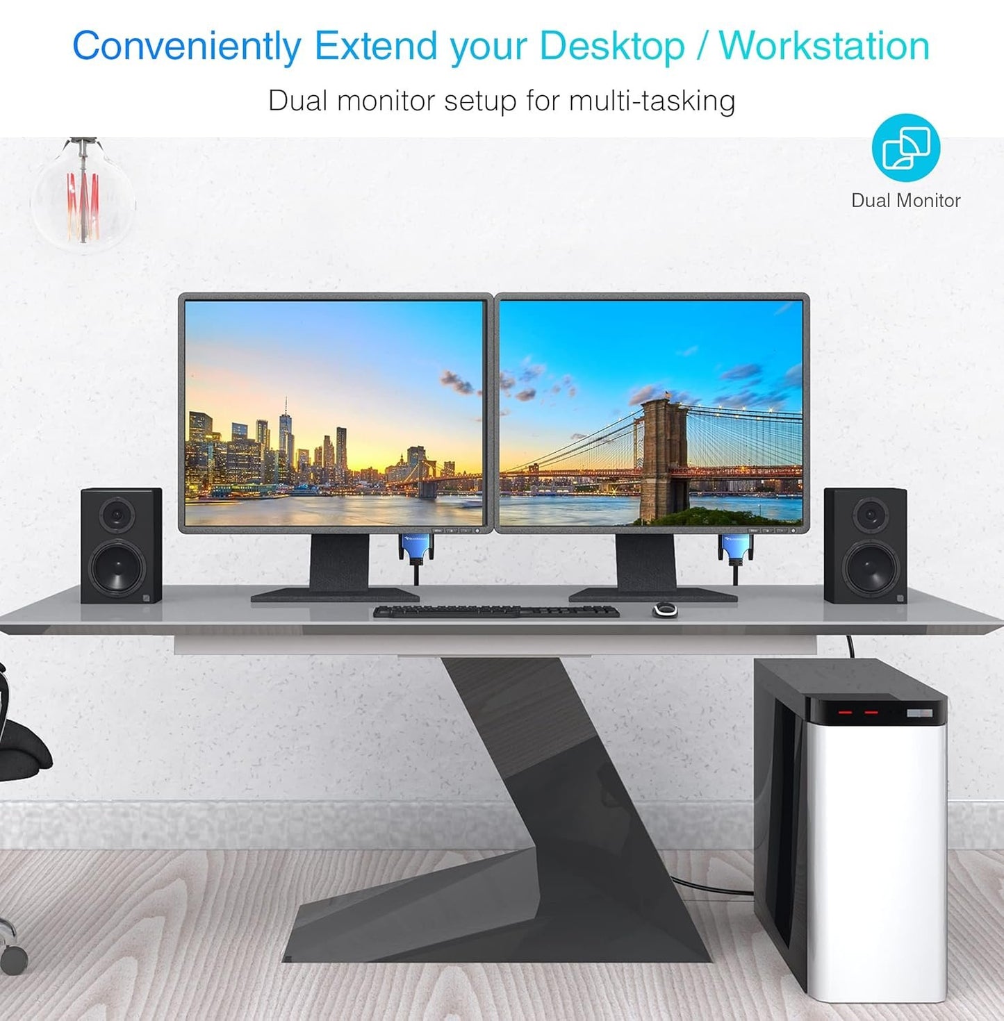 BlueRigger HDMI to DVI Cable (6FT/2M, High-Speed Bi-Directional Adapter Male to Male, DVI-D 24+1, 1080p, Aluminium Shell) - Compatible for Raspberry Pi, Roku, Xbox One,PS5/PS4, Graphics Card