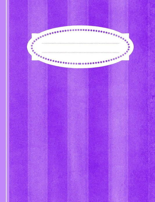 Purple Stripe Writing Book: College Ruled Writing Book