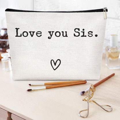 Toiletry Travel Bag - Sister Birthday Makeup Bag, Makeup Cosmetic Bag Sister Giifts | Travel Toiletry Organizer with Funny Message, Large Organizer Toiletries Hygiene Bag, Cosmetic Bag for Sister,