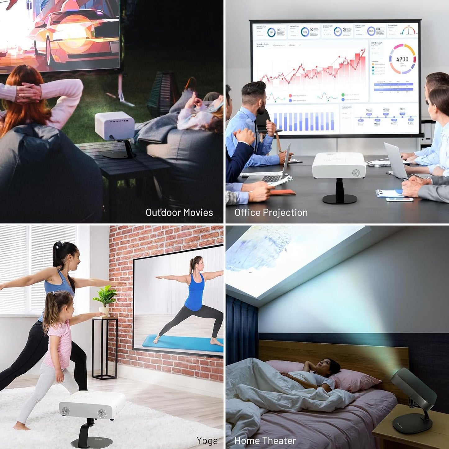 CAHAYA Stable Desktop Projector Stand: Desktop Projector Stand with Ball Head Universal Desktop Stand for Laptop PC Video Projector CY00375-1