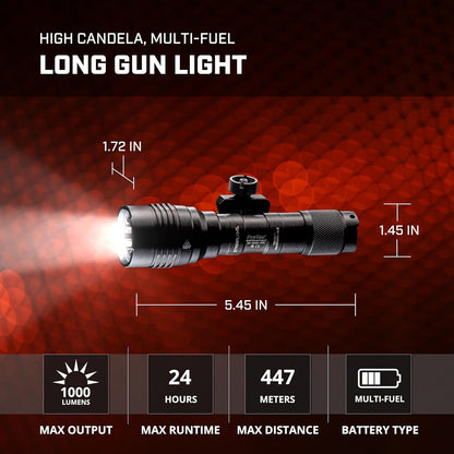 Streamlight 88066 Pro Tac Rail Mount HL-X 1000-Lumen Professional Tactical Flashlight with High/Low/Strobe Dual Fuel, Black