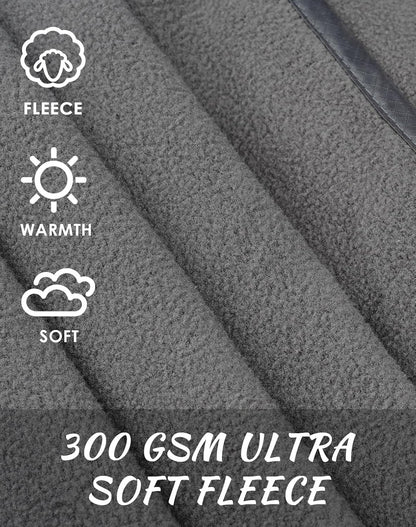 DUKUSEEK Waterproof Blanket Outdoor, Hooded Blanket Poncho - Large (79x56), Portable, Windproof Fleece Blankets for Cold Weather Camping, Picnic, Sports, Boat, Dogs, Festivals, Car, Emergency