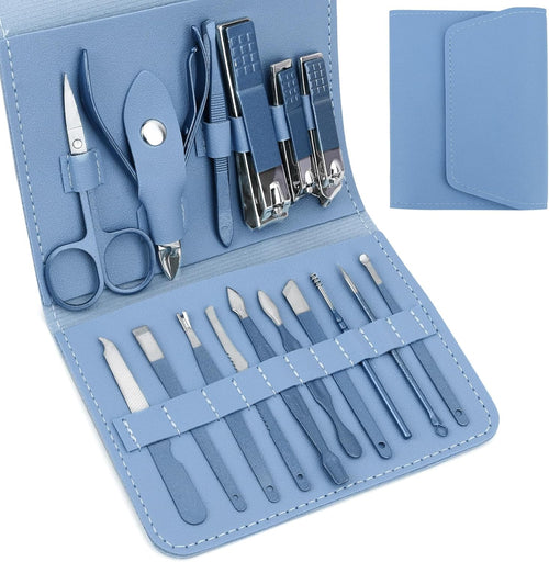 Nail Set Toenail Clippers Nail Kit Stocking Stuffers for Adults Nail Scissors Nail Clippers for Seniors Manicure and Pedicure Kit Nail Care Kit Manicure Set Women Metal Nail File 16pcs Travel Gifts