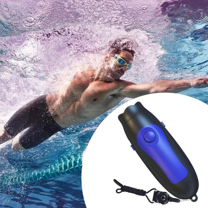 Generico Electric Whistle, Safety Sports Whistle, 3 Tone Adjustable Sound, Rechargeable with Lanyard, High Volume Alert Tool for Coaching Outdoor Events, Black/Blue