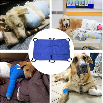 Pet Stretcher, Puppy Transport Carrier, Foldable Rescue Tool, 47,24 x 29,13 x 1,18 pollici, Multifunctional Transfer Design, Safety Strap Included, Medium Large Animal Use, Bunny Cat