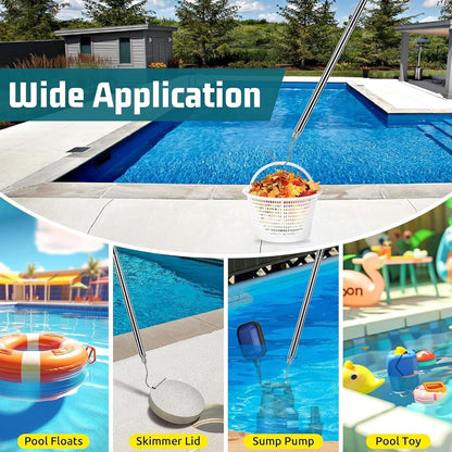 zwxqe Pool Robot Retrieval Hook, Robotic Cleaner Accessories, Telescopic Pool Pole, Pool Cleaning Essentials, Outdoor Grabbing Tool, Robotic Cleaner Tool, Sturdy Telescopic Hook