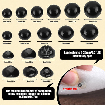 1Pcs Upgraded Safety Eye Tool Auxiliary Tool, Safety Eye Snapper Tool Safety Eye Pliers for Amigurumi Eye Snapper Crochet Tool for Stuffed 5-30mm Animal Eyes Doll Making Supplies(Blue)