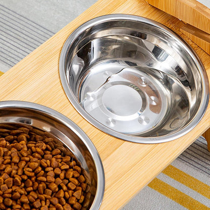Ciotole rialzate per cani, ciotole per cani rialzate, portatili, regolabili, per animali domestici, per campeggio, interni ed esterni