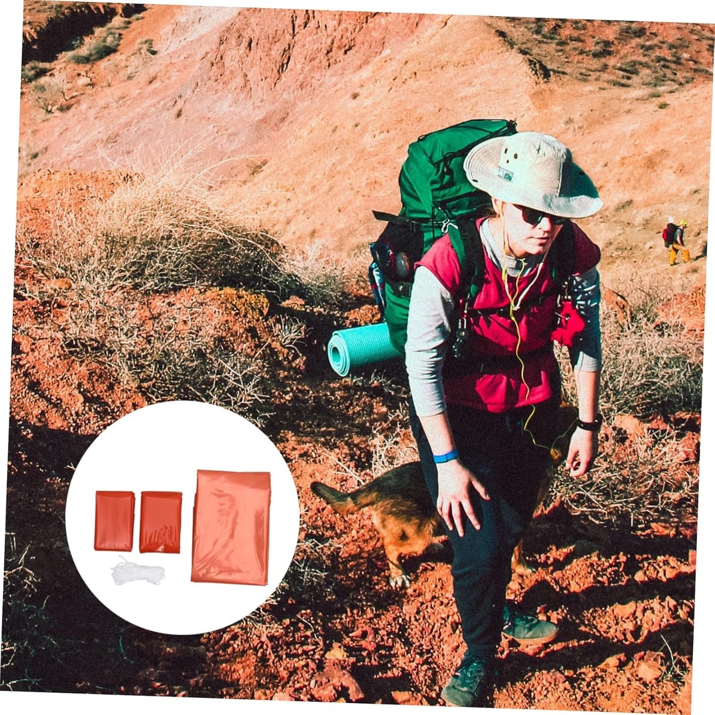 ibasenice Emergency Survival Thermal Blanket Tent for Outdoor Camping Lightweight and Compact Essential for Emergency Kits for Trail Running and Hiking