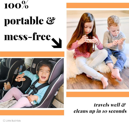 LITTLE BUD KIDS Spin-and-Read Phonics Toy, Rotating Wooden Reading Blocks with CVC Flash Cards, A Montessori Reading Learning Resources Toy for 3 4 5 6 Years Old