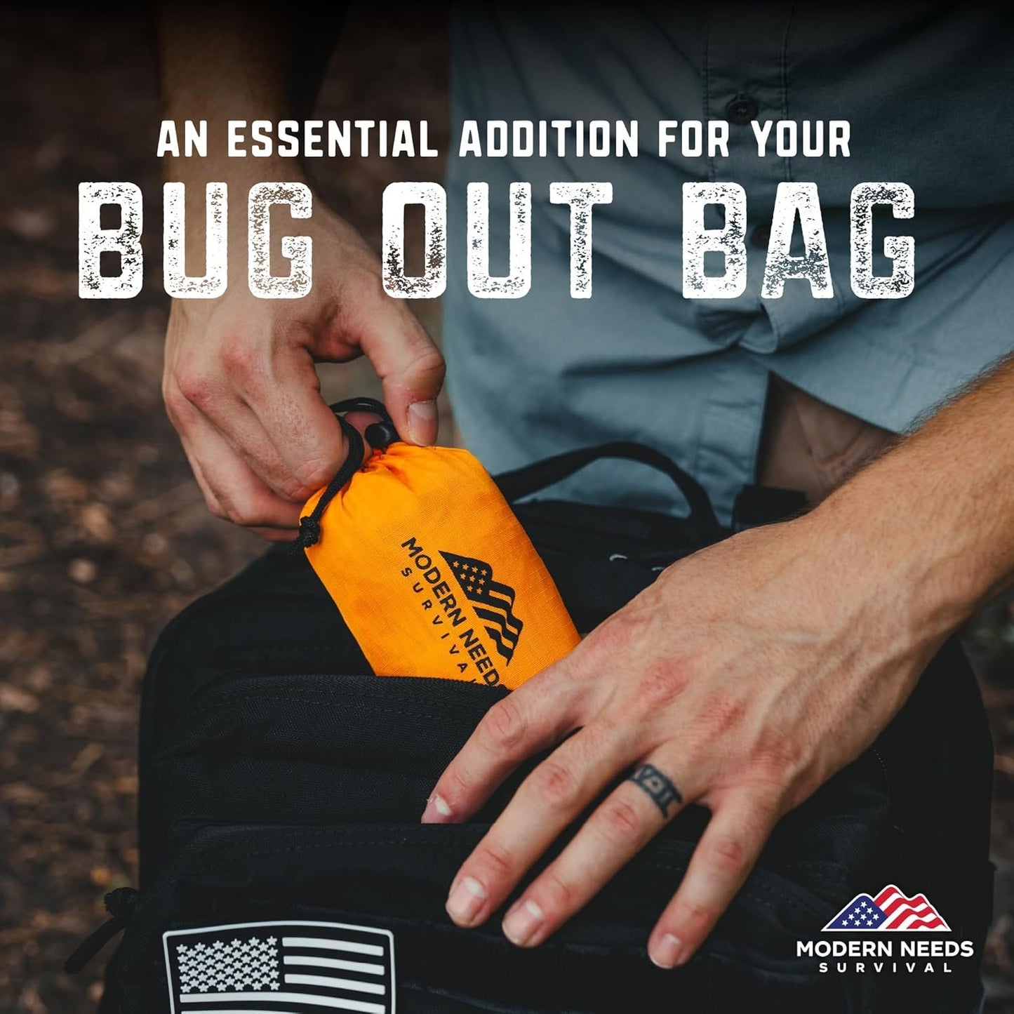 Modern Needs Emergency Sleeping Bag – Emergency Thermal Blankets for Survival – Use it as an Emergency Blanket & Thermal Bivy Sack – for Your Survival Gear and Supplies