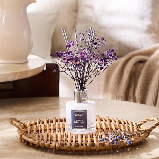 AirkeepReed Diffuser Set/Lavender Eucalyptus/6.76 fl oz(200ml)/1 Pack/Home & Office Decor Aromatherapy Diffuser Oil Gift Set